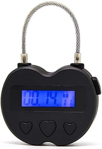 Timer Padlock Timer Lock 99 Hours Electronic Timer USB Rechargeable Electronic Temporary Timer Lock with LCD Display (White)