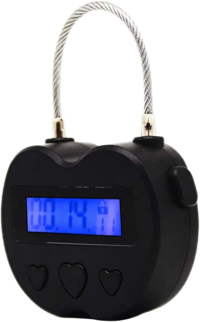 Metal Timer Lock,Electronic Time Padlock,LCD Display Time Lock,USB Rechargeable Timer Lock Behavioral Habit Aid