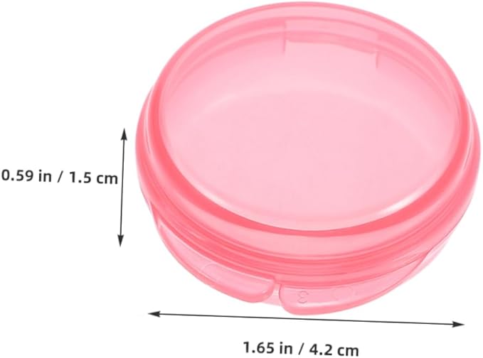Baluue 3pcs Round Pill Organizer Portable Daily Medicine Dispenser for Travel Sealed Compartments for Vitamins and Medication for Home and Outdoor Use