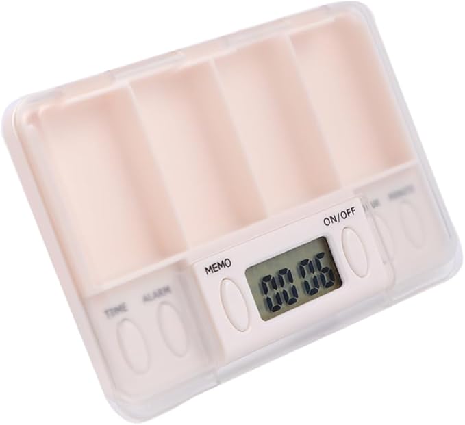 NOLITOY 3pcs Pill Reminder Organizer Alarm Clock Function Portable Medication Storage Box for Seniors Capacity Medicine to Use Pill Dispenser for Daily Reminders