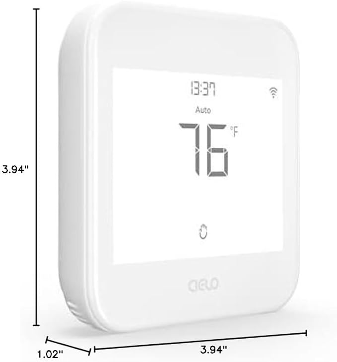 Cielo Smart Thermostat Eco (for Central HVAC) | Energy Star Certified | Supports Conventional Systems up to (2H/2C) & Heat Pumps (4H/2C) | Free C-Wire Adapter | NOT for Mini Split Systems | White