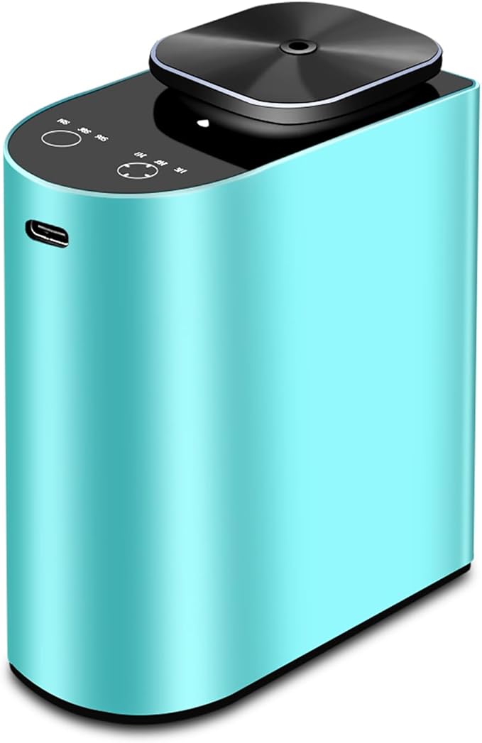 Waterless Essential Oil Diffuser,4000 mAh Large Battery, max 120ml Capacity, Suitable for Hotels, Large Rooms, Offices, bedrooms,Aluminum Alloy Desktop Scent Diffuser (Blue)