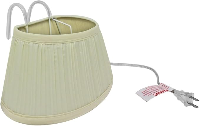 Evelots Bed Headboard Reading Lamp Book Light-Soft Fabric Shade-Easy ON/Off Pull Cord