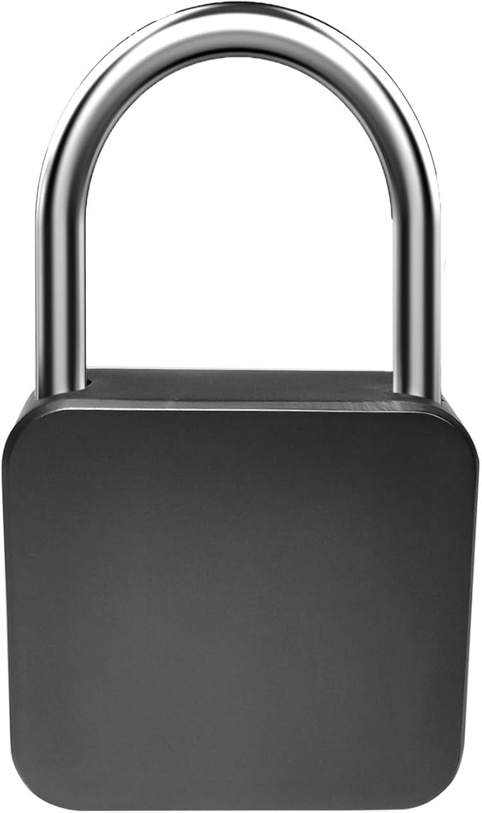 Metal Time Padlock - Multi-Function Timer Lock 99 Hours Max Timing with Electronic LCD Timed Display Micro USB Rechargeable Black
