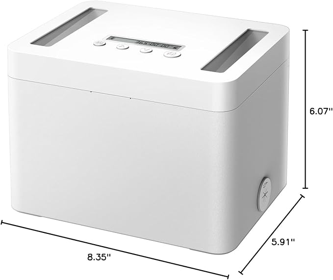 Vaydeer Metal Timed Lock Box, Made of Aluminum Alloy, 365 Days Locking Time, Extendable Time, Audio Alert, Child-Access Control, 2-Way Power Supply, Timed Locker for Phones/Alcohol/Snacks/meds etc.