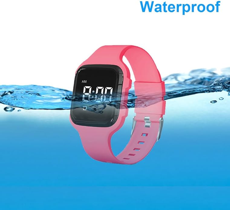 Vibrating Alarm Watch Water Resistant Wake Up Wristband Silent Medical Reminder Watch - with Timer and 15 Daily Alarms