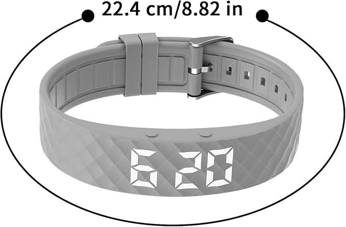 Vibrationswecker Armband | Vibrating Alarm Wristband, Silent Alarm Watch, Wrist Alarms Clock, Gentle Vibration Wakeup Watch, Vibrating Wrist Clock for Deep Sleepers/Hearing