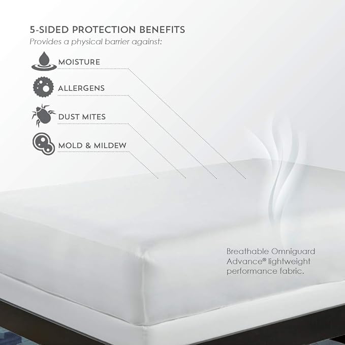 PureCare Cooling Mattress Protector Featuring allergen & Moisture Protection, Twin (FRIOMP33)