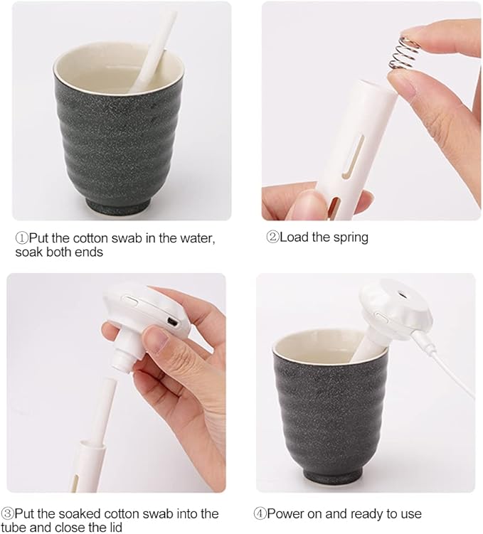 Humidifier Stick Includes Short Long Cotton USB Powered For Travel Bedroom Office Quiet Compact