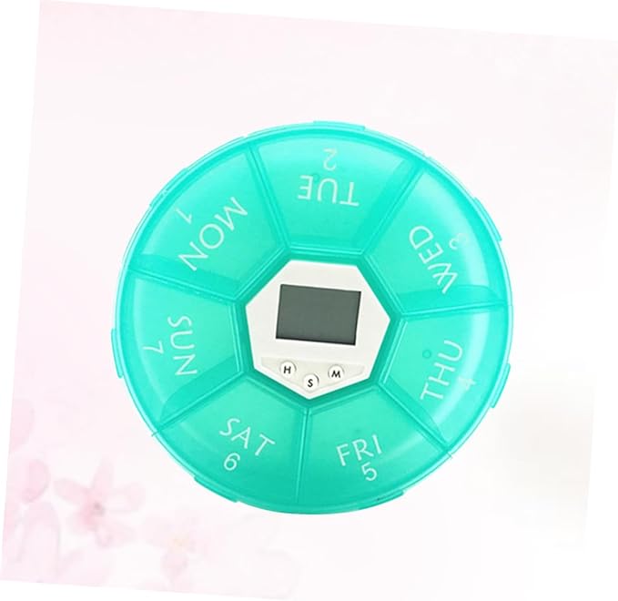 Portable Medicine Box Compartments Alarm Clock Reminder for Daily Medication Pill Dispenser for Travel Pill Organizer First Aid Box