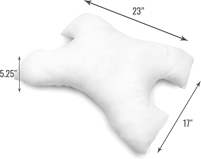 DMI CPAP Fiber Filled Sleep Aid Pillow, Suitable for All CPAP Masks, Increases Comfort by Reducing Mask Pressure, Minimizes Air Leaks, Aligns Neck, Shoulders, and Spine, FSA & HSA Eligible