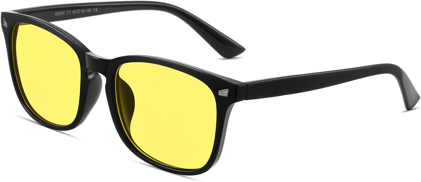 Gysnail Blue Light Blocking Computer Glasses Men/Women, Eye Fatigue Relieve & Better Sleep, Blue Blocker Gaming Glasses