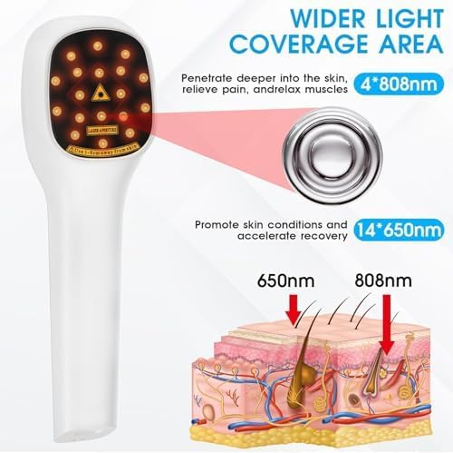 Limot RED Light Device, lllt Low Level Therapy Device with LED Display & Tripod, Infrared Light Therapy Reduces Fatigue, Red Light Therapy is Available in A Variety of Modes for Use on Humans/Pet