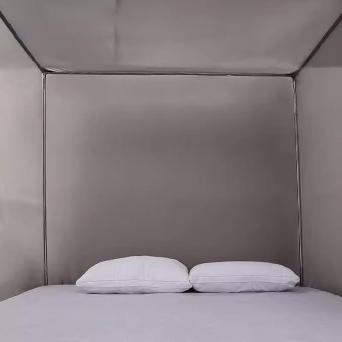 Faraday Fabric Radiation Shielding Bed Canopy with Mattress EMF Protection Block 5G Radiation Shielding Big Size (Color : Silver, Size : Style4)