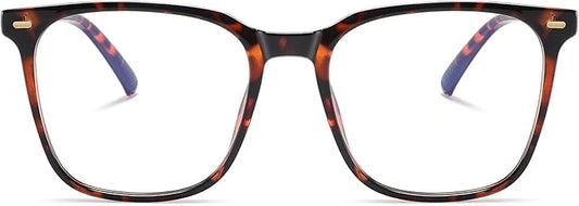 Oversized Square Blue Light Blocking Glasses for Women Men, Anti-Fatigue Computer Monitor Glasses Reduce Eye Strain