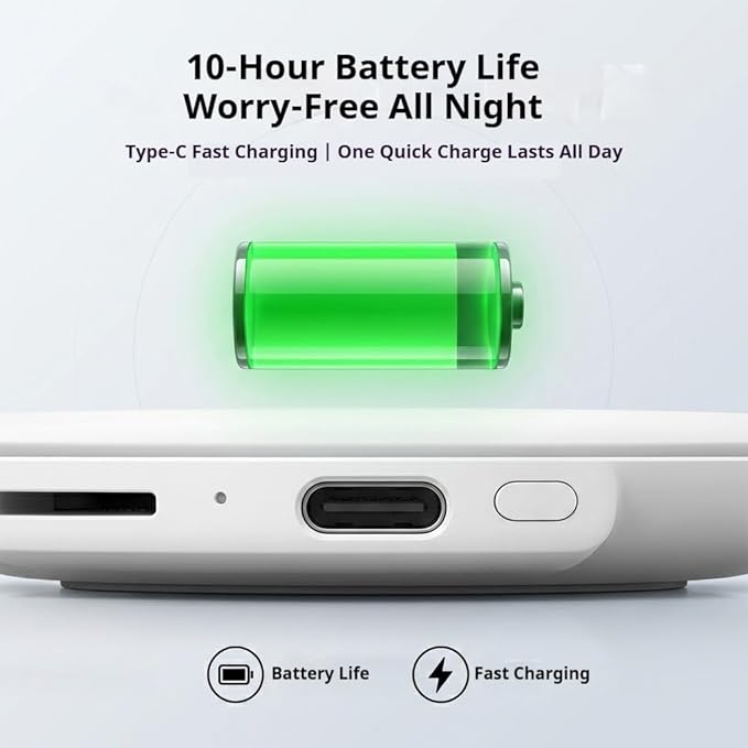 Under Pillow Speaker - Mini Portable Bluetooth Pillow Speaker for Sleeping with White Noise, Timer Ultra-Thin Wireless Sleep Aid Headphones for Adults, Kids, Side Sleepers