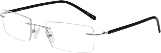 FONHCOO Blue Light Blocking Glasses Anti Blue Ray Unisex Lightweight Rimless Frameless Rectangle Computer Gaming Glasses