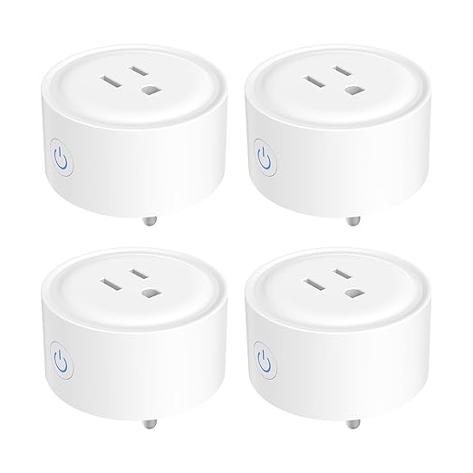 Smart Plugs, Smart Plug 4 Packs, Smart Plugs That Compatible with TY APP Remote Control, 10A Smart Outlet with WiFi Remote Control & Timer Function, 2.4GHz Wi-Fi Only, Voice Control - 4 Packs