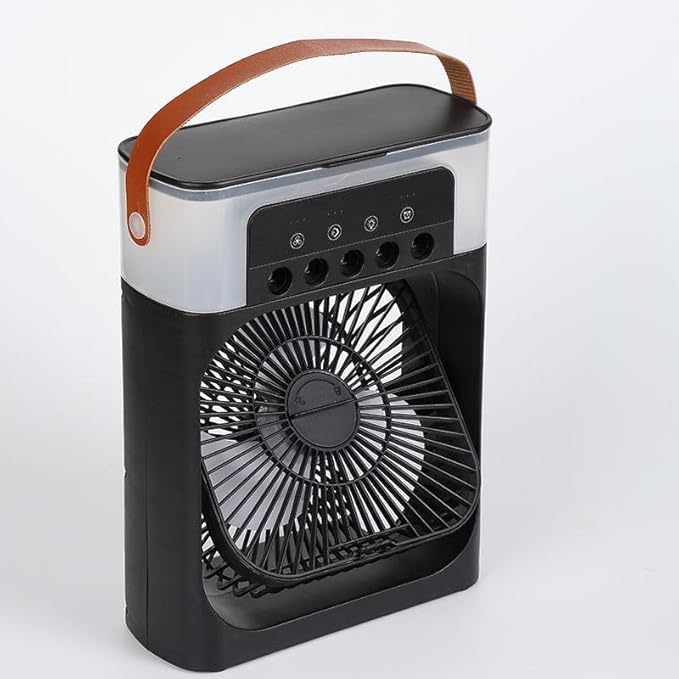 Handheld Misting Fan - Personal Air Cooler, Spray Humidifier, Portable Cooling Fan for Makeup, Summer, Outdoors, Travel, Beach, Use with USB Charger or Power Bank(not included)