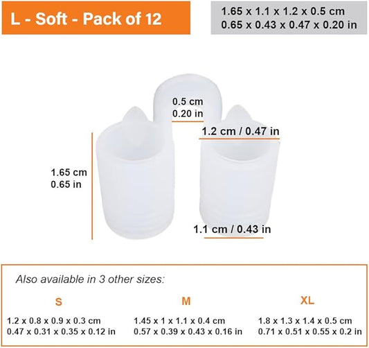 Nose Vent Sinus Relief Dilator (Pack of 12 Large Size) Soft Vents - A Simple Solution for Nasal Snorers - Reusable Snoring Device to enjoy a peaceful night's sleep - by Mobi Lock
