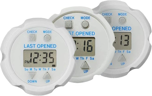 e-Pill TimeCap – Smart Pill Bottle Cap with Last Opened Time Stamp & Up to 24 Daily Alarms
