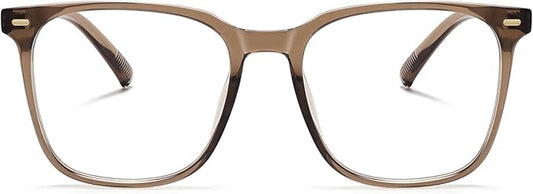 Oversized Square Blue Light Blocking Glasses for Women Men, Anti-Fatigue Computer Monitor Glasses Reduce Eye Strain