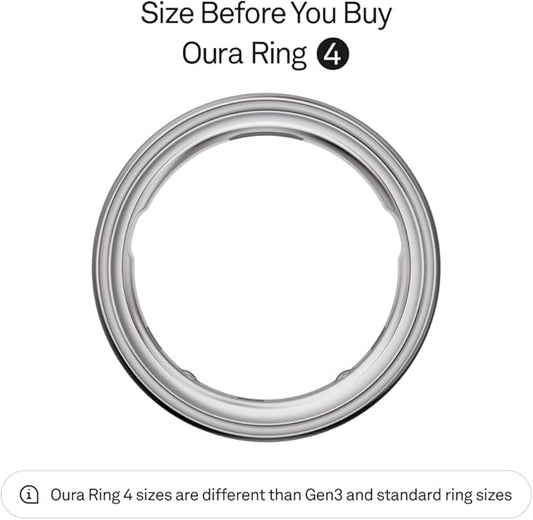 Oura Ring 4 - Silver - Size 11 - Size Before You Buy