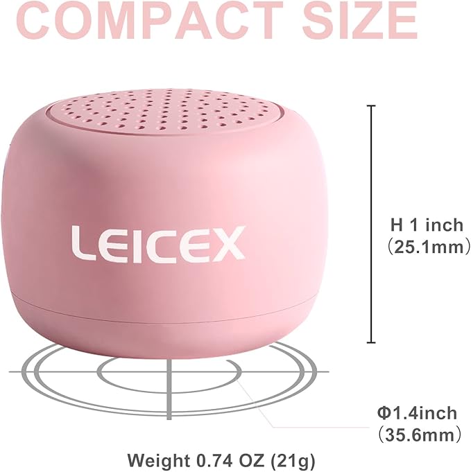 Mini Wireless Bluetooth Speaker with Bluetooth 5.0 - Perfect for Travel & Outdoor Sound (Pink)
