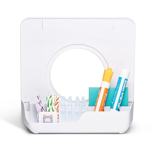 Visual Schedule Accessory for TIME Timer 8 inch Visual Timer - Dry Erase Board with Caddy, whiteboard Marker, and Pecs Cards - for Kids Classroom, Task Reminder, Routine Timer (Timer not Included)
