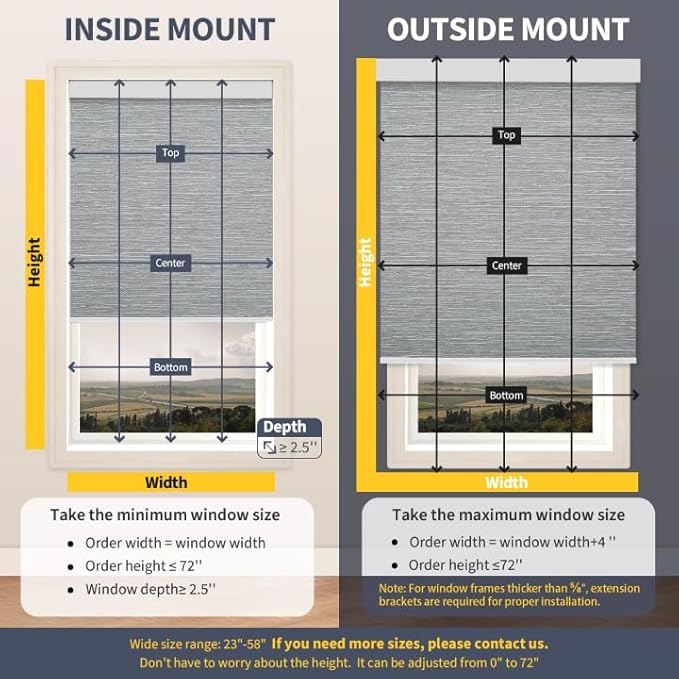 Motorized Blinds with Remote, Grasscloth Fabric Smart Blinds with Valance Cover, Cordless Automatic Roller Shades, Blackout Electric Blinds for Windows,Gray 46" W x 72" H