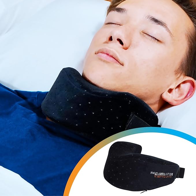 Glide Gear Pillow Neck Chin Support for CPAP Sleep Apnea Stop Snoring Travel Sleep Cushion - Grey