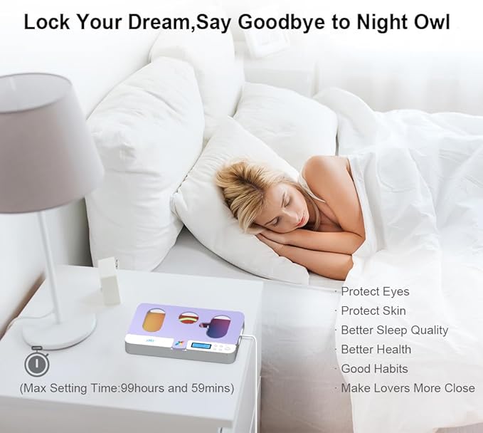 ySky Portable Phone Lock Box with Timer for iPhone and Android Phones, Self-Control Timed Phone Jail Locker to Help Kids,Students, Adults Focus Back, Unplug from Phones Boost Your Mental Wellness