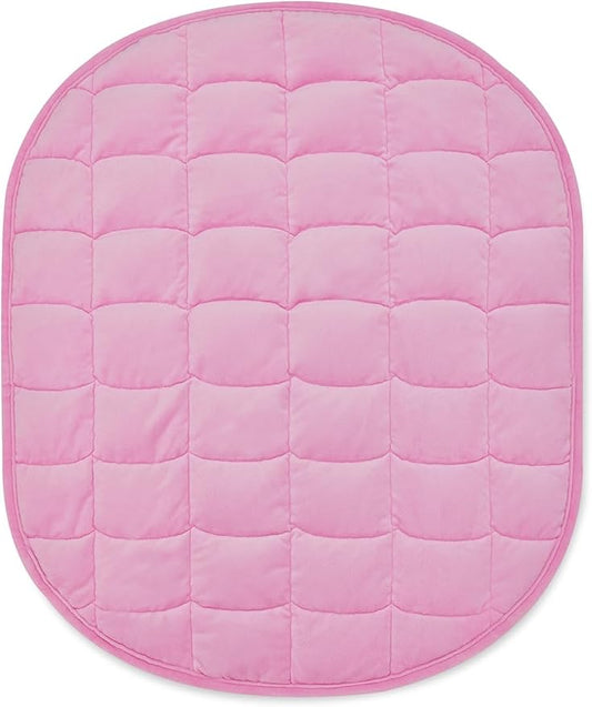 TONGDADA Weighted Lap Blanket 7lbs for Adult,Perfect for Relaxation, Lounging, Napping, Sleeping & Travel,Luxury Minky Weighted Body Blanket,Weighted Throw Blanket-Pink Minky Dot, 29" x 24"