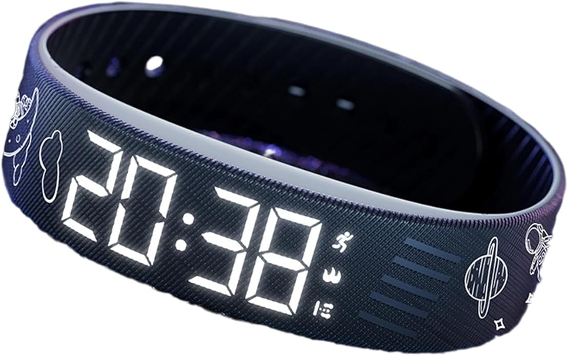 Vibrating Alarm Clock Watch, Magnetic-Charging Water-Proof Bracelets Wrist Alarms, Silent Wake Up Smart Alarms Wristband, Wearable Vibrations Wrist Clocks Sleep Wristband for Heavy Sleeper