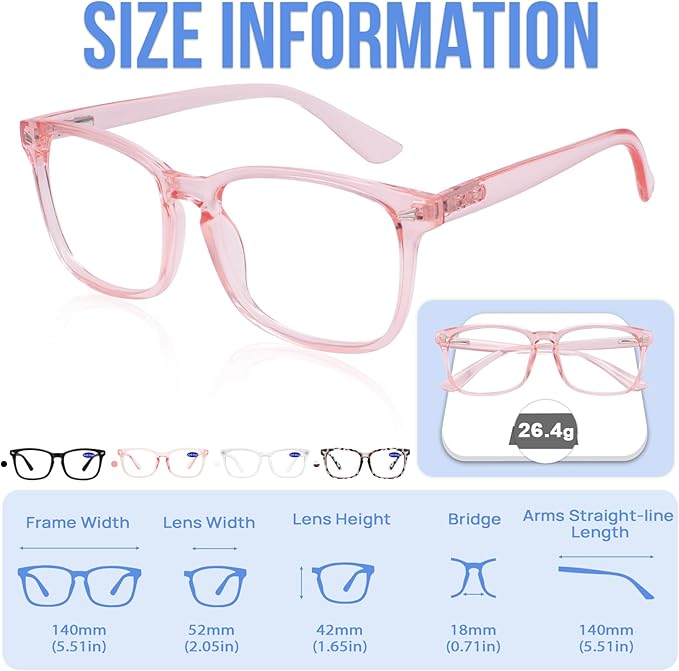 4 PACKS Blue Light Blocking Reading Glasses Women 1.0 1.25 1.5 1.75 2.0 2.25 2.5 2.75 3.0 3.5 4.0 5.0 6.0