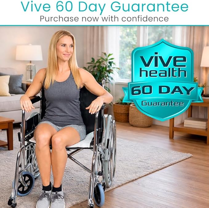 Vive Wireless Chair Alarm - Wheelchair Motion Sensor Kit for Elderly Dementia Patients - Weight Movement Pressure Pad Detector - Automatic Health Alert System for Mat Elderly