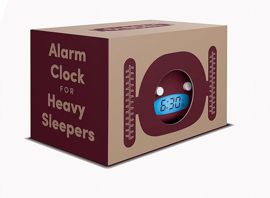 CLOCKY Alarm Clock on Wheels – Loud Rolling Alarm Clock for Heavy Sleepers | Runaway Clock That Jumps & Runs to Wake You Up | Funny Unique Gift for Adults, Teens & Kids Bedrooms (Wine)