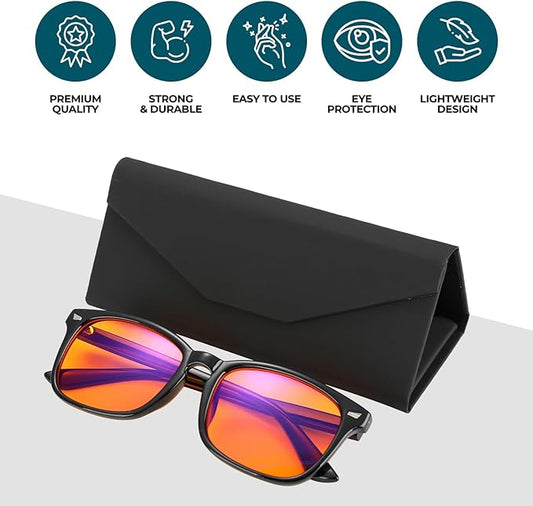 100% Blue Light Blocking Glasses - Better Sleep Anti Eye Strain Protection - Computer Gaming Women Men