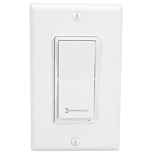 Intermatic Smart Wi-Fi Switch – Matter Certified, Compatible with Alexa, Google Home & Siri, Single-Pole & 3-Way Compatible - Automate Lights & Motor Loads, 2.4 GHz Wi-Fi Only, No Hub Required