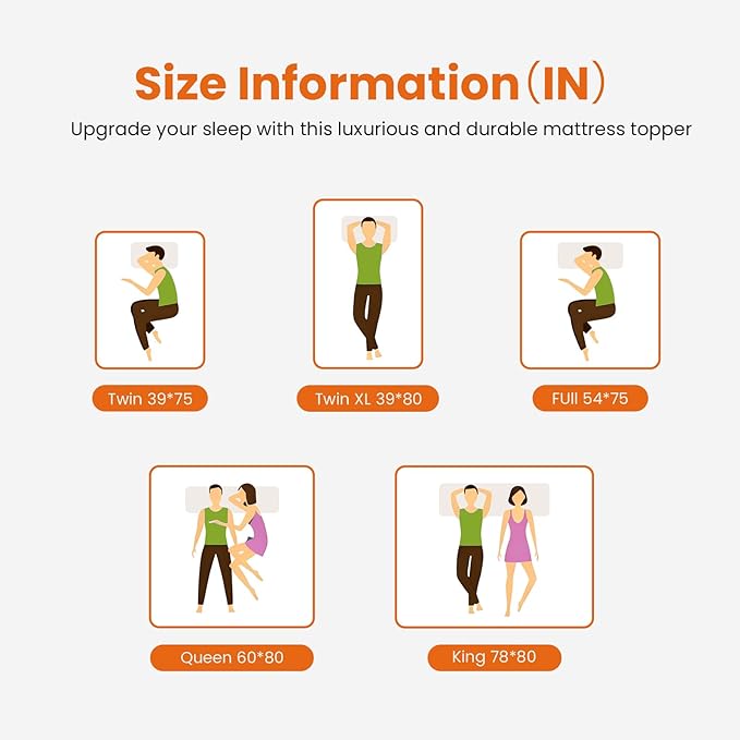 NEWBULIG Twin Mattress Topper Viscose Derived from Bamboo, Thick Pillow Top Mattress Pad with Stretchable Pockets, Soft Mattress Topper for Back Pain Relief