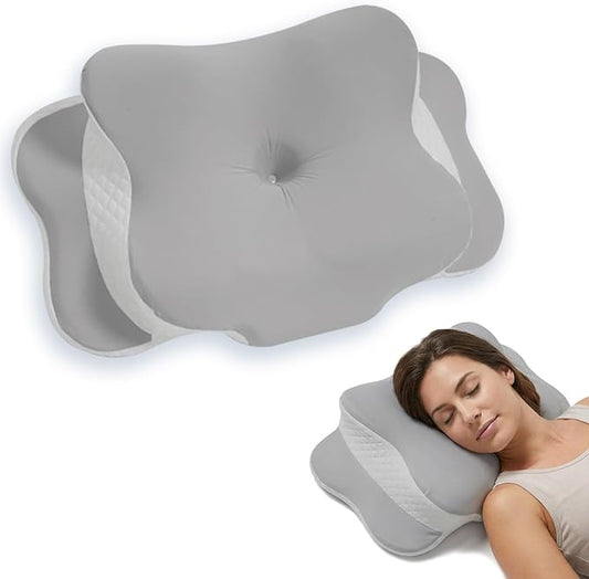Contour Memory Foam Pillow - Neck and Shoulder Cervical Support Pillow - Ergonomic Neck Support Pillow Pain Relief Soft for Side Sleep Stomach Sleeping and Back Sleeper