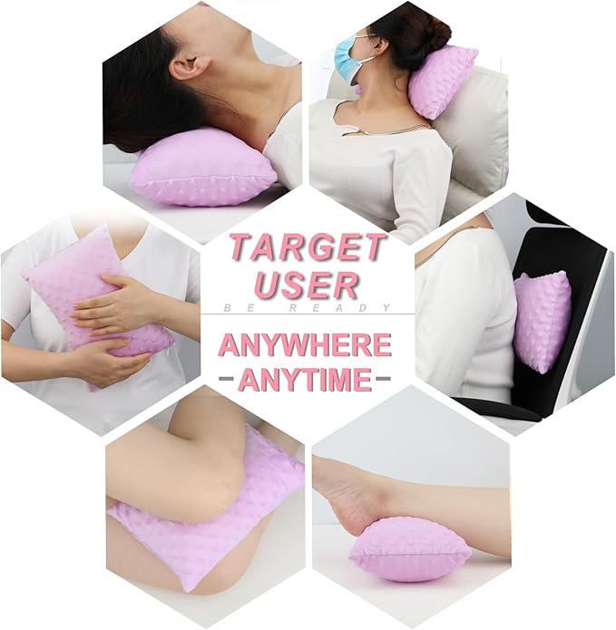 1 Pcs Soft Knee Pillow for Side Sleepers, Pressure Pillows Between Legs 11"x7" Small Knee Pillow Joints Cushion for Sleeping Hip and Back Pain, Minky Dot Lavender