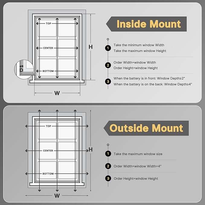 CINONEKO Custom Size(21-69"W x 22-93"H) Motorized Cellular Shades,No Drill Smart Honeycomb Blinds【Free Solar Powered】Automatic Blinds for Indoor Windows Cordless Electric Shades Compatible with Alexa