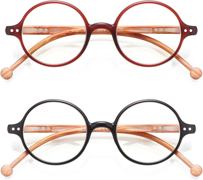 Round Reading Glasses Women Men Blue Light Blocking Circular Readers Unisex Ultra Lightweight Circle Cheaters Glasses