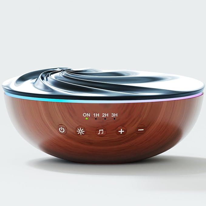 Aromatherapy Essential Oil Diffuser for Large Room, 500ml Ultrasonic Quiet Cool Mist Aroma Humidifier for Home, 8 Relaxing Sounds, White Noise, Timer, Waterless Auto-Off Safety
