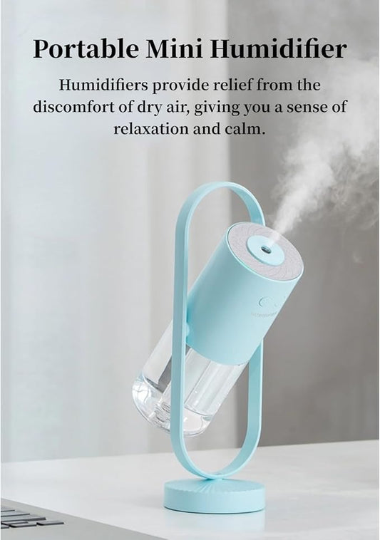 Portable Mini Humidifier, Compact 360° Rotating Cool Mist Air Humidifier Automatic Shutdown for Office for Home for Travel (#3)