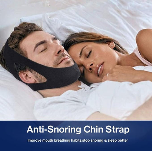 Chin Strap for Sleeping Comfortable Anti Snoring Devices Stop Snoring Solution Adjustable Anti Snoring Chin Strap for Men/Women Snore Stopper Reusable and Breathable