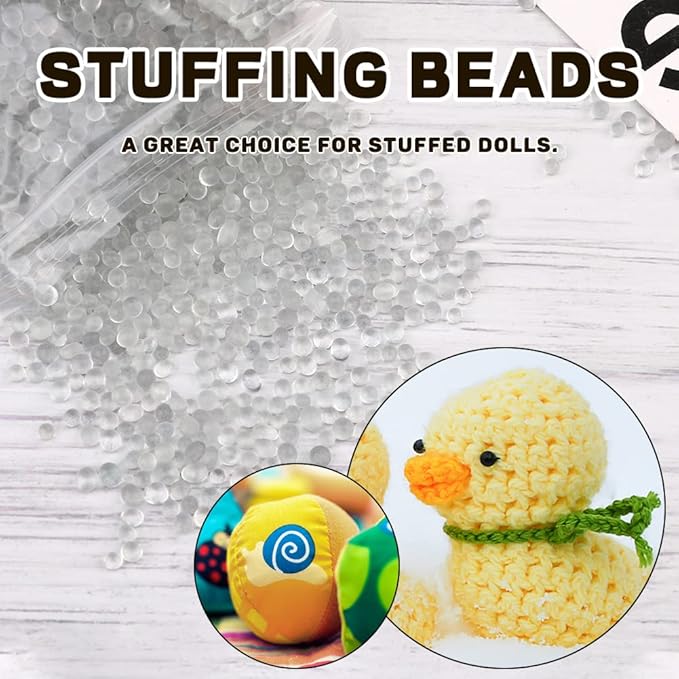 400g/14.1oz Premium Stuffing Beads, Stuffing for Stuffed Animals, Sandbags,Glass Filling Beads, Filled Bead Weighted Stuffed Bead for Halloween Christmas Craft DIY Decor