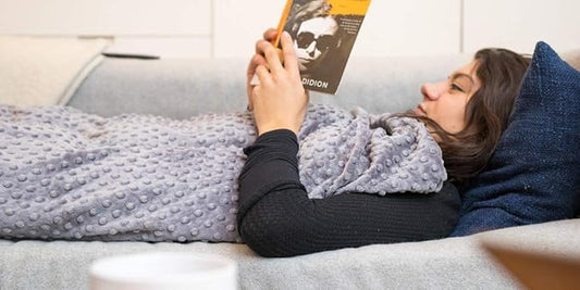 Blue Ridge Home Fashions 15 lbs, 20 lbs, 25 lbs, Cooled Weighted Blanket for Adults Removable Duvet Cover, 60x80 Breatable Machine Washable Premium Cotton, 48x72''/15lb, Gray/Light Gray