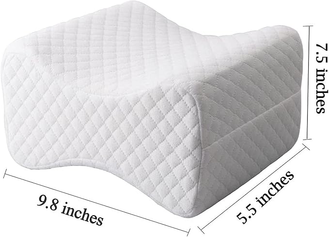 Big Ant Knee Pillow Orthopedic Leg Pillow Designed for Side Sleepers, Leg, Pregnancy, Back, Hip Pain Relief - Comfortable Memory Foam Knee Support Pillow with Breathable Washable Cover